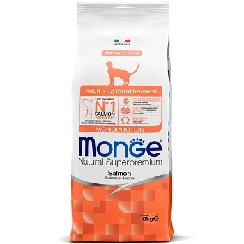 Monge Cat Monorotein Salmon сухой корм для взрослых кошек с лососем